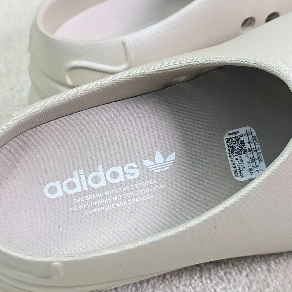 Adidas Adifom Stan Smith Mens Size 8 Beige Casual Platform Slip On Mule Shoes